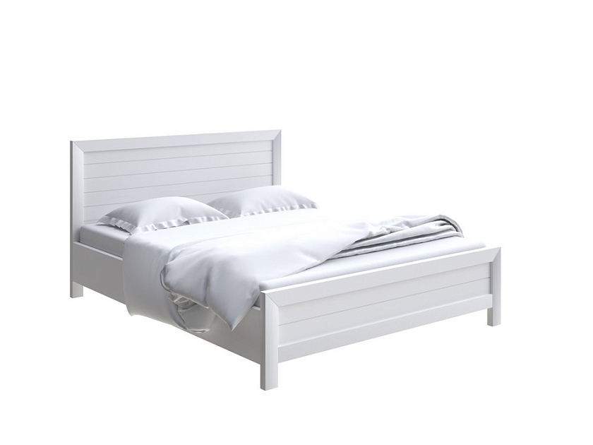 Кровать Toronto с подъемным механизмом 200x190 Массив (сосна) Белая эмаль - Стильная кровать с местом для хранения