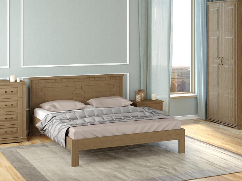 Кровать Milena-М-тахта 90x200 Массив (сосна) Белая эмаль - Кровать в классическом стиле из массива.