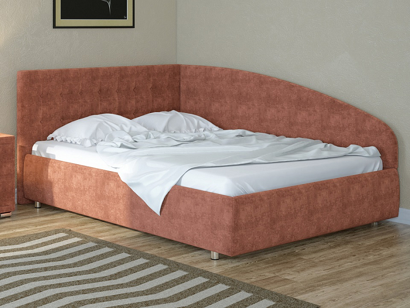 Элемент настенный для кровати Life Правый 3x194 Ткань: Велюр Лофти Мокко - Дополнительный мягкий бортик к кровати серии Life.