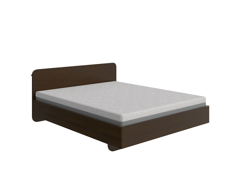 Кровать Minima 80x190 Массив (сосна) Орех - Кровать из массива с округленным изголовьем. 