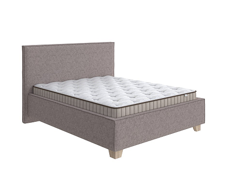 Кровать с мягким изголовьем Hygge Simple - Мягкая кровать с ножками из массива березы и объемным изголовьем