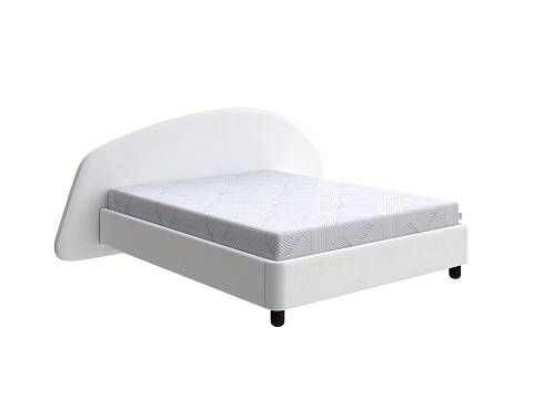 Большая двуспальная кровать Sten Bro Right - Мягкая кровать с округлым изголовьем на правую сторону