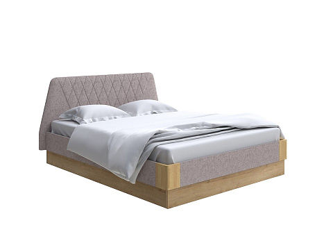 Коричневая кровать Lagom Hill Soft с подъемным механизмом - Кровать со встроенным основанием. 